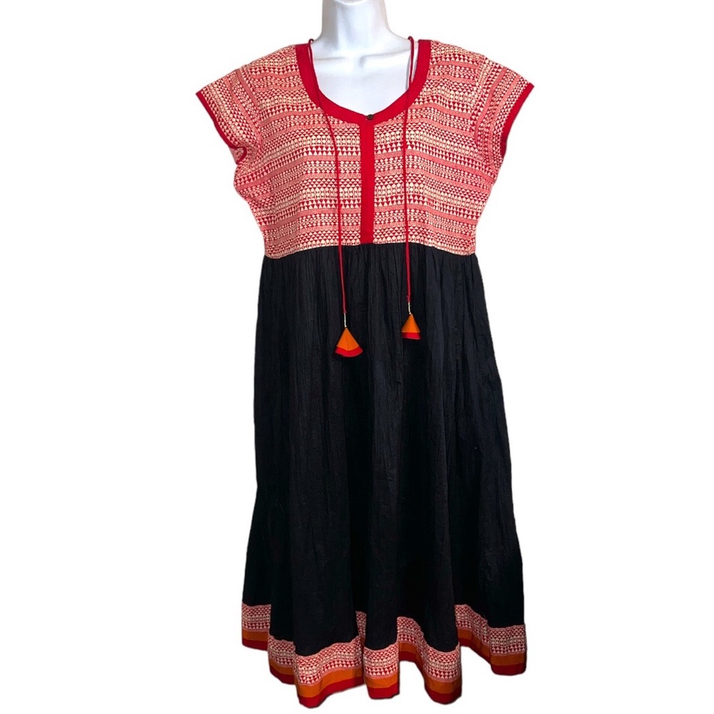 the Westside New Nautical BOHO Dress red and navy SZ L